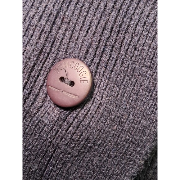 Bomboogie One Size Button Fasten Poncho Cardigan Sweater Part Angora Navy Blue - Picture 4 of 12